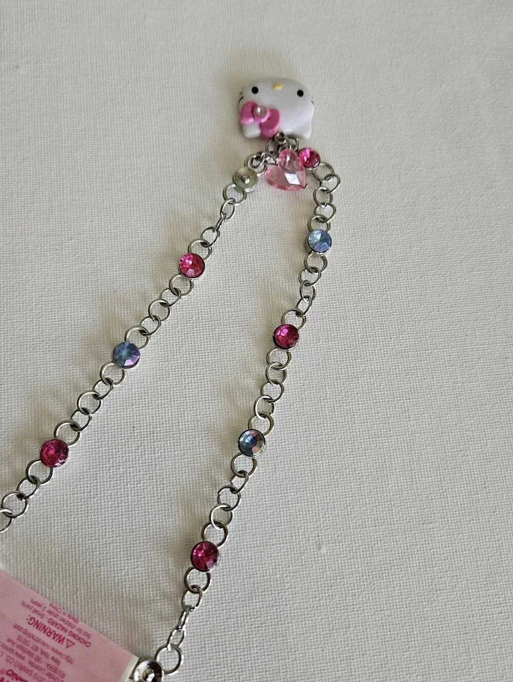 Hello Kitty Chocker Necklace Gems Silver